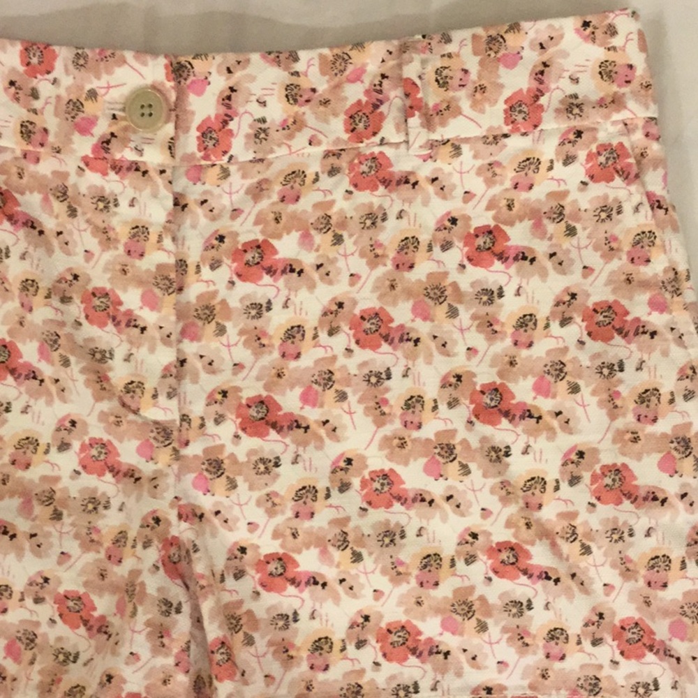 Ann Taylor Loft Peach Floral color shorts size 12 - Picture 3 of 5